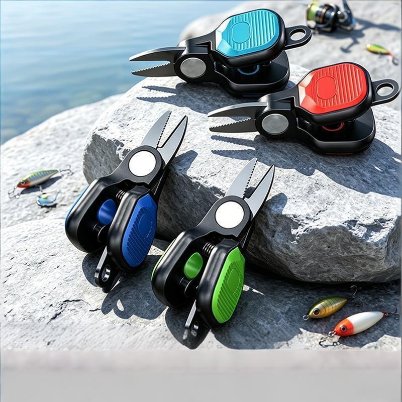 Fishing Line Cutter - Angelschnur-Schneideschere Tragbare Edelstahl-Sägeblattschere für PE-Schnur Ködertrimmung
